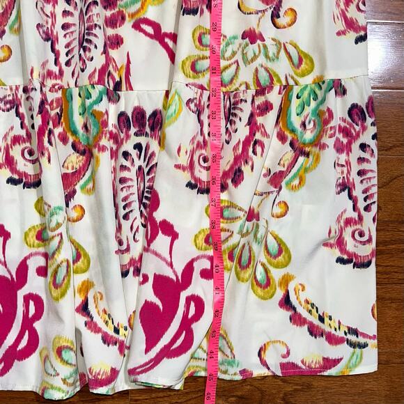 Umgee Colorful Paisley Collared Sleeveless A-Line Midi Dress Size Large - Picture 11 of 12